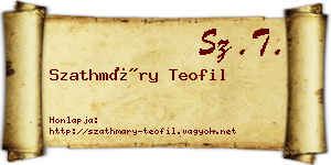 Szathmáry Teofil névjegykártya